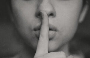 Silent, Quiet, Silence, Woman, Shut, Do not speak, Taboo