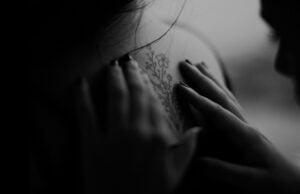 Bodies, Sensual, Intimacy, Tattoo, Flower, Back, Lesbian, Body, Touch