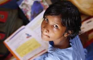 Girl reading a book, School, Kid