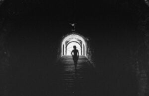 Woman in Tunnel, Silhouette