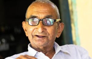 Old man talking