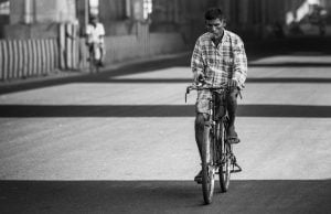 Man on cycle