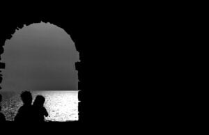 Couple in front of the ocean